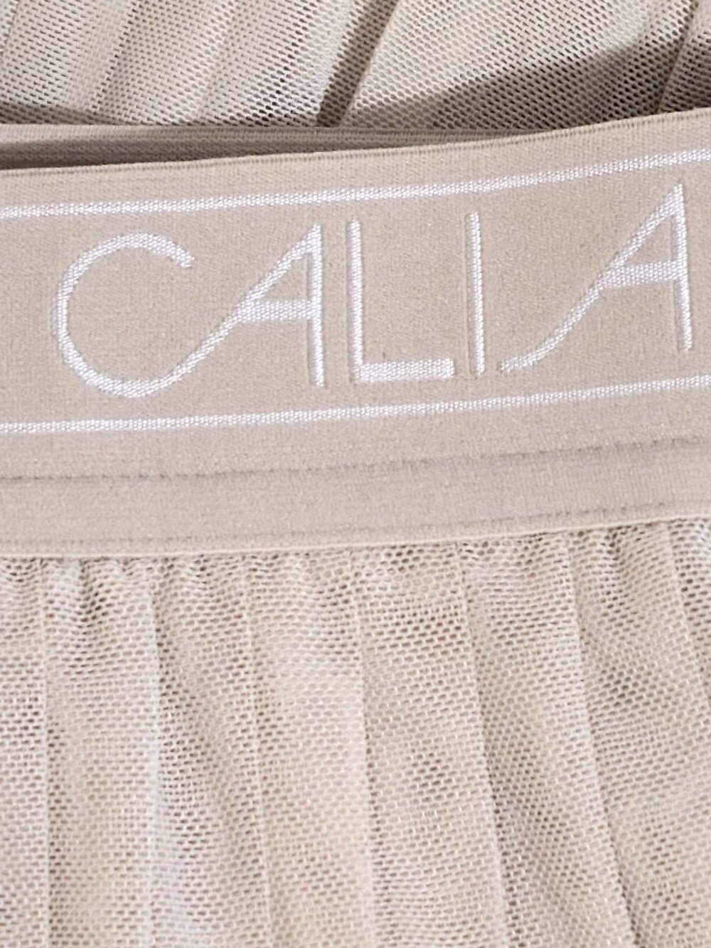 🎾 Calia High-Rise Pleated Court Skort Khaki Sand XXL NWT Two Way Pockets - Picture 3 of 8